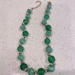 Green beaded necklace